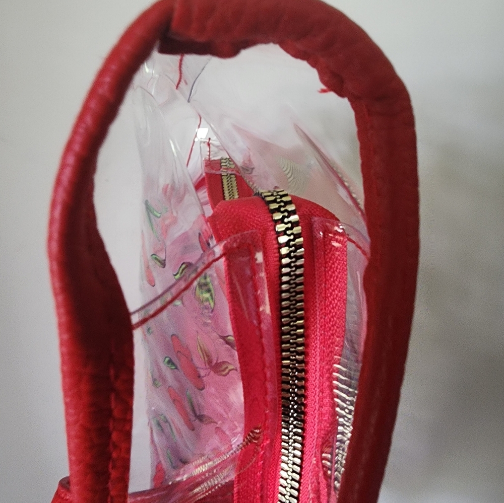 NWT Ed Hardy Red Cherries Clear Tote Bag - Picture 5 of 7